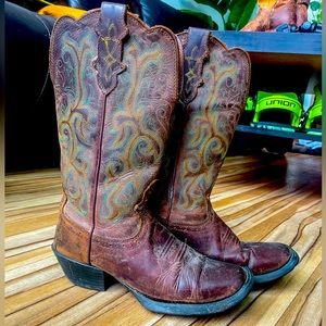 Real Leather Justin Cowboy Boots